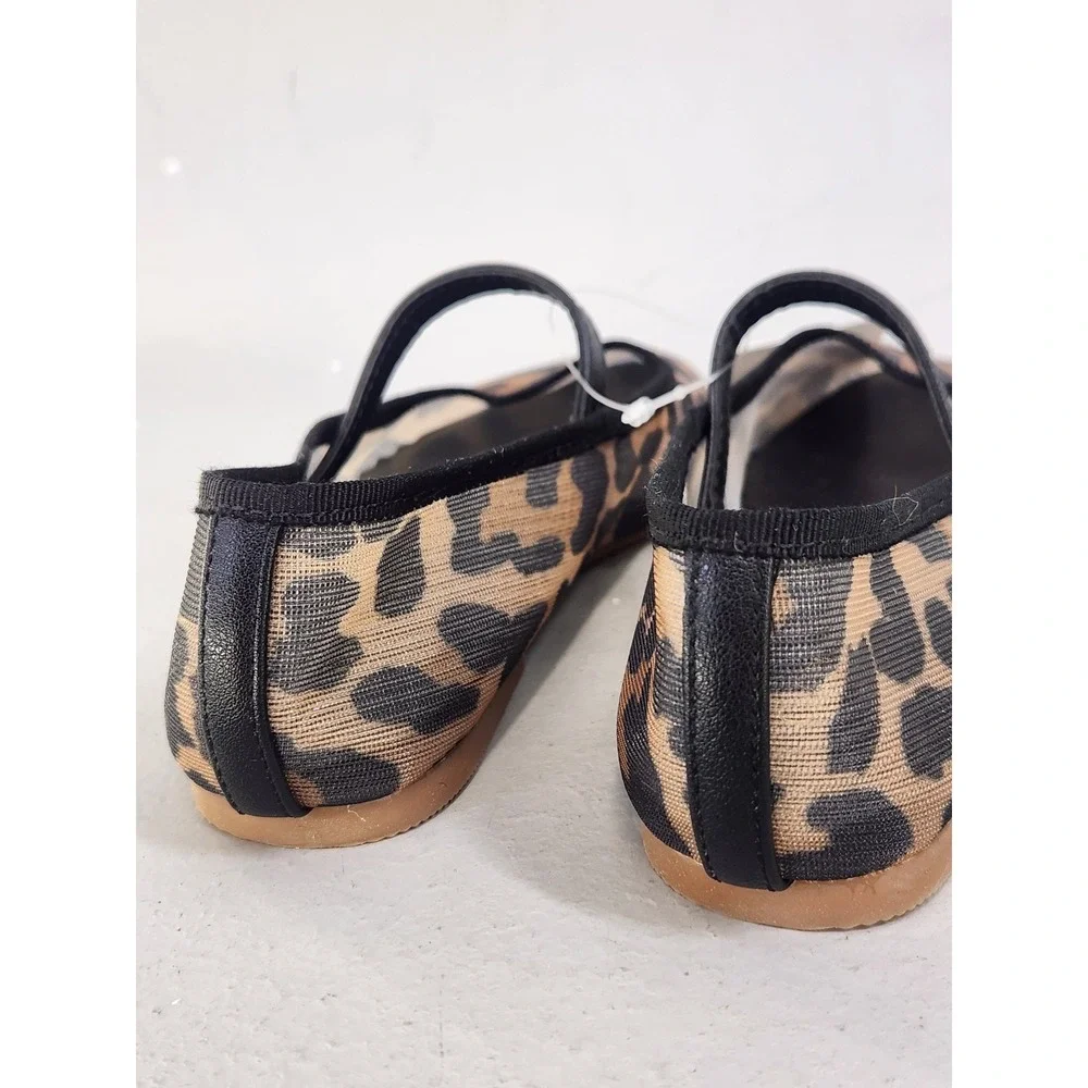 J. Crew Crewcuts Mary Jane Flats Kids K12 Brown Leopard Print NWT Preppy School